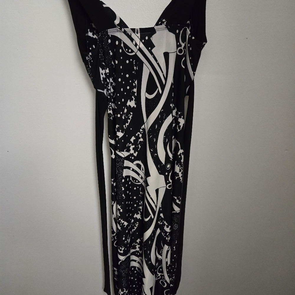 Casual Land Black And White Maxi Dress Size S - Picture 2 of 3